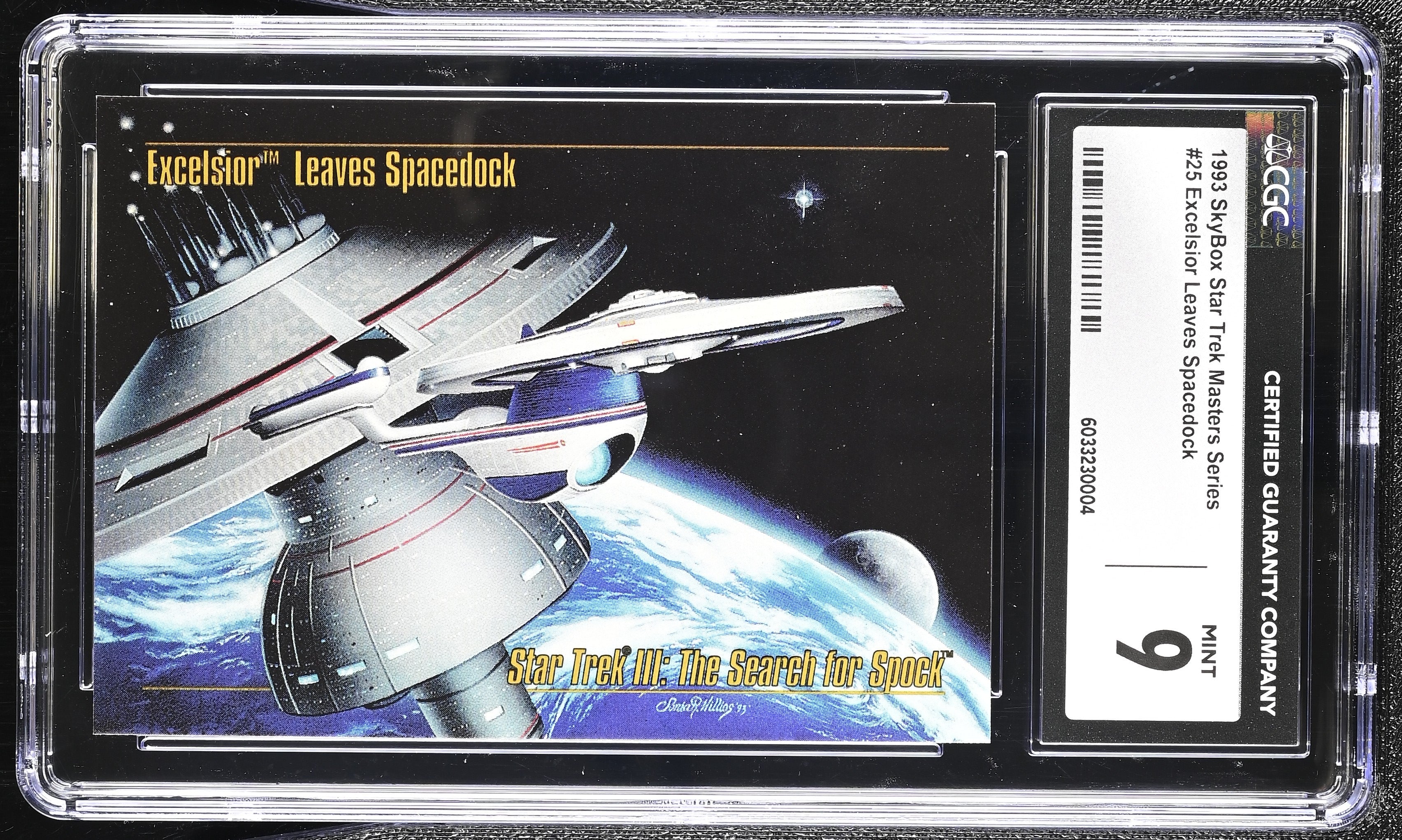 Excelsior leaves Spacedock - 1993 StarTrek Master Series Skybox - CGC Graded